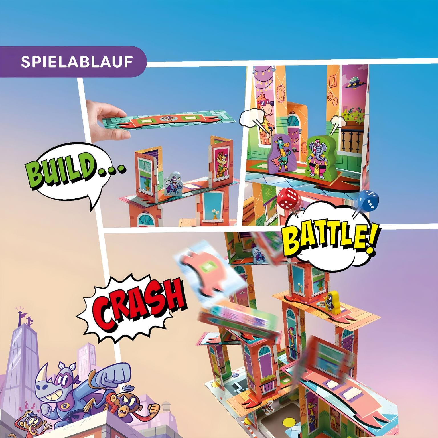 Jogo Super Batalha do Herói Rhino com detalhe visual do produto
