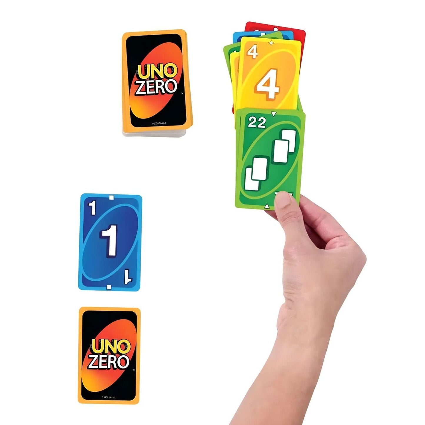 Jogo de cartas Uno Zero Mattel cartas coloridas para família e crianças 7+