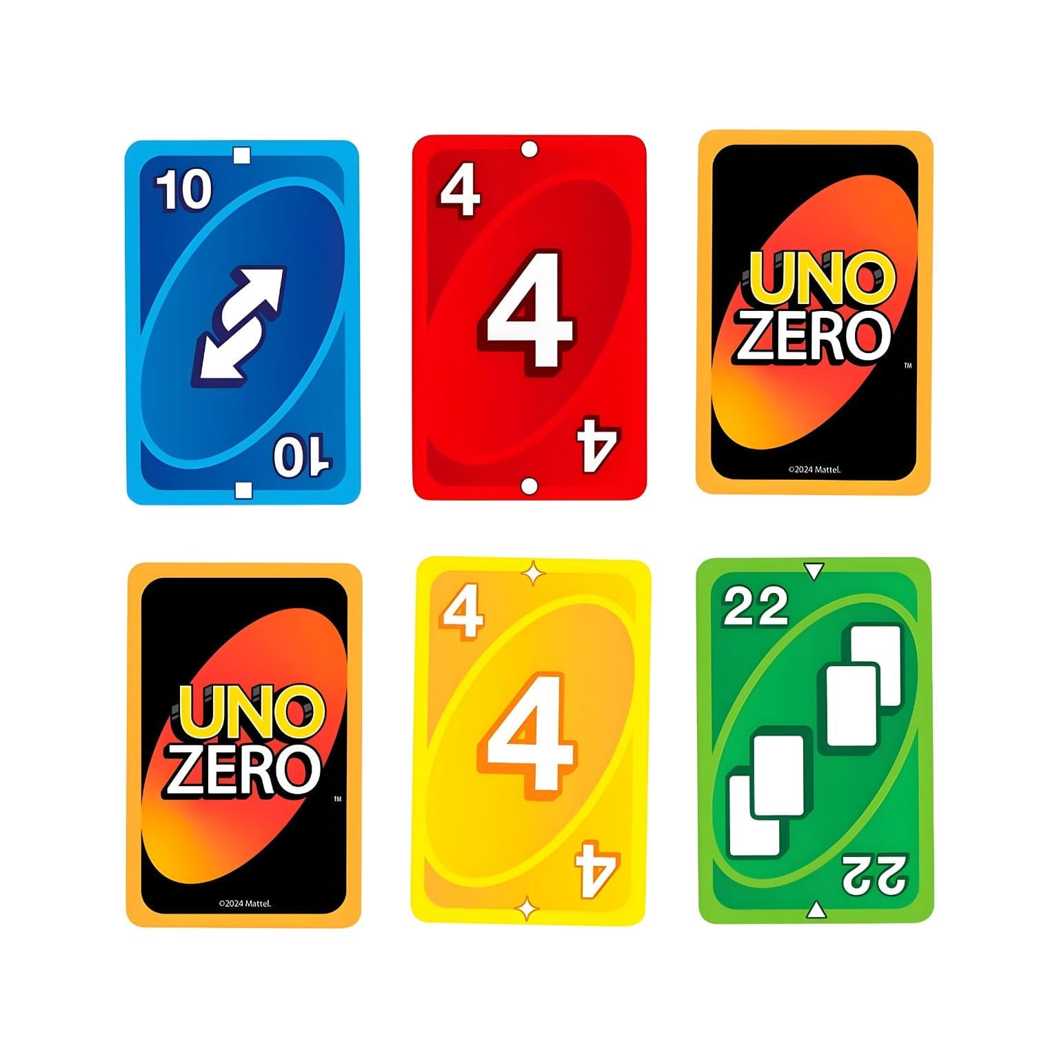 Jogo de cartas Uno Zero Mattel cartas coloridas para família e crianças 7+