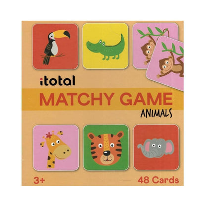 Jungle Animals Memory Game with illustrated cards for children