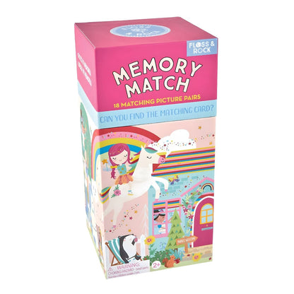 Floss & Rock Rainbow Fairy Memory Game with illustrated box and colourful matching cards