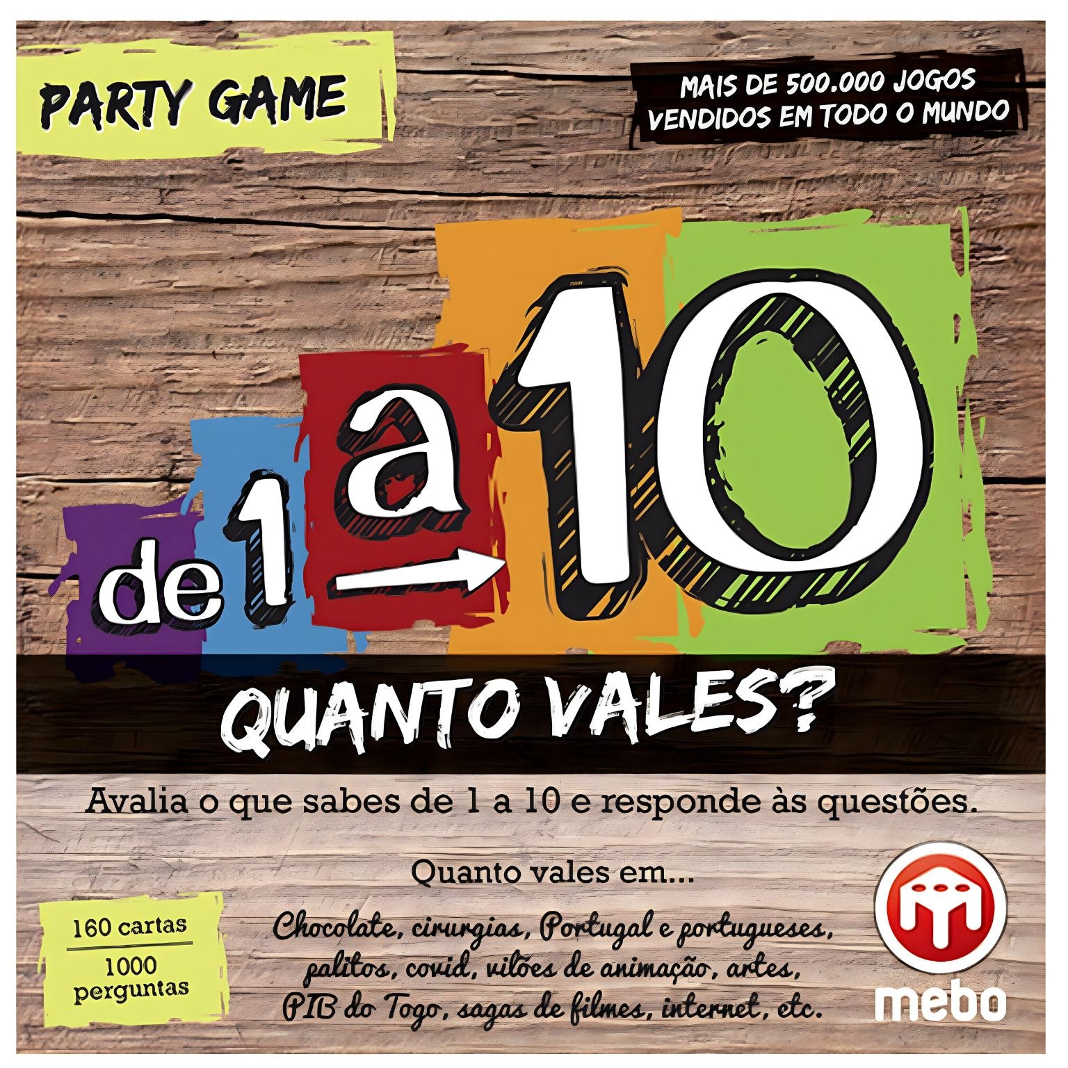 Jogo de cartas de 1 a 10