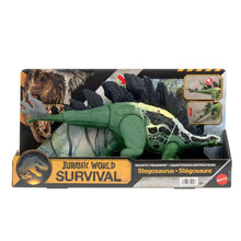 Jurassic World Survival - Stegosaurus Mattel figura de dinossauro verde com placas dorsais pretas