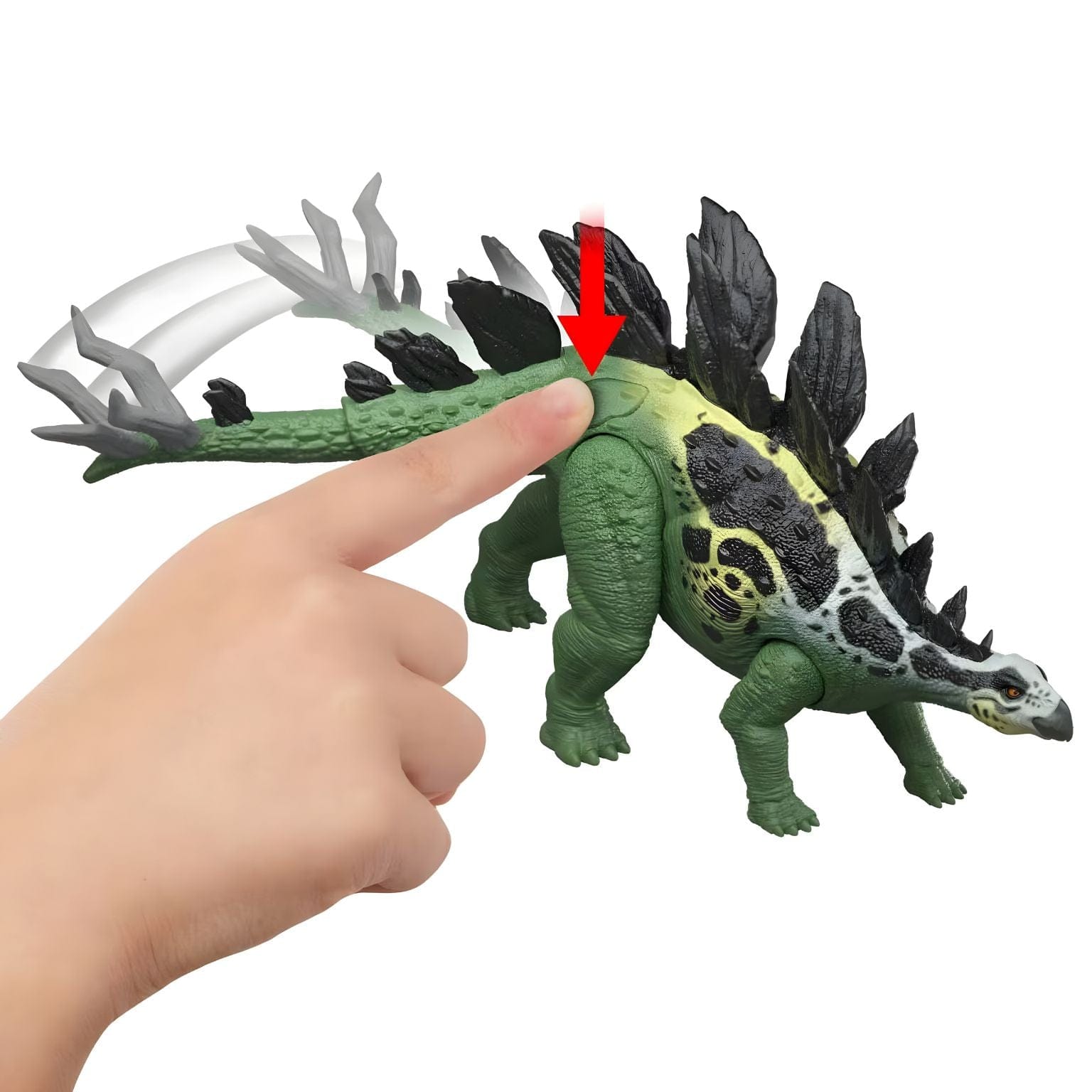 Jurassic World Survival - Stegosaurus Mattel figura de dinossauro verde com placas dorsais pretas