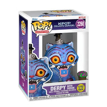 Funko Pop Derpy com Sussie K-Pop Demon Hunters monstro azul glow no escuro