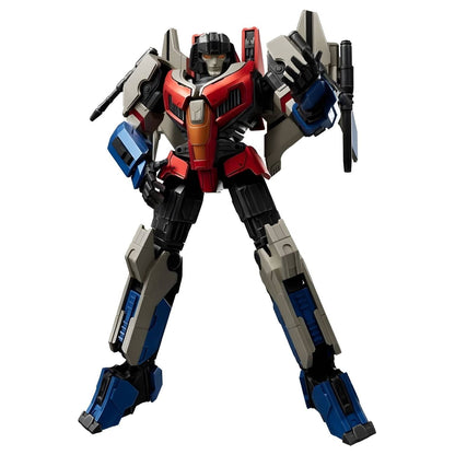 Blokees Transformers Starscream Kit Transformers figure in dynamic pose with red, blue, and grey colours