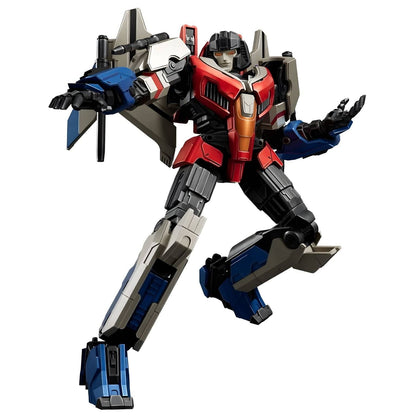 Blokees Transformers Starscream Kit Transformers figure in dynamic pose with red, blue, and grey colours