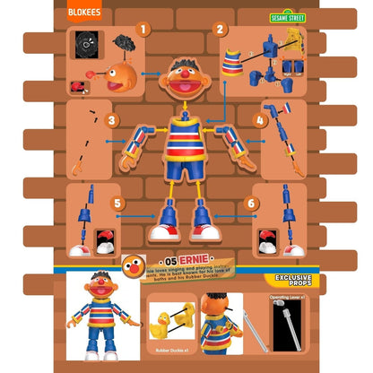 Blokees Sesame Street series 2 kit with Bert, Ernie, Oscar, and Count von Count