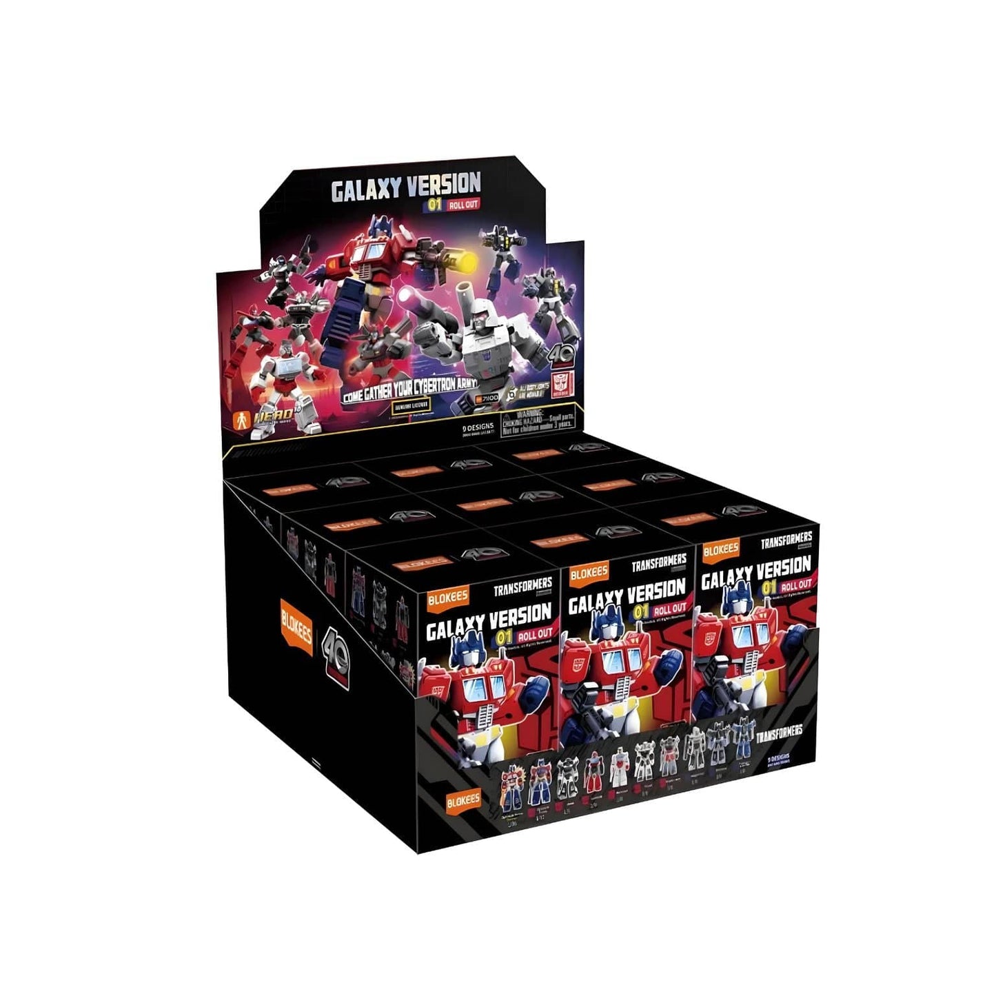 Kit Blokees Transformers Galaxy 01 com figuras Transformers e caixa de coleção