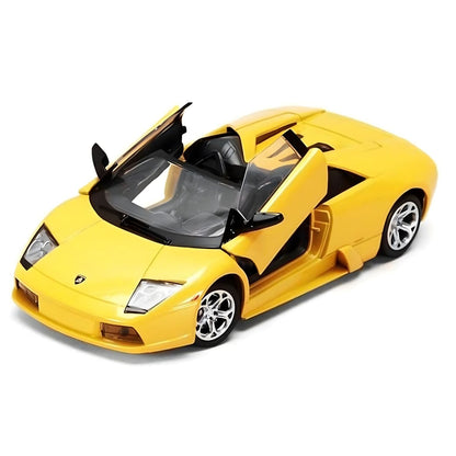 Lamborghini Murcielago Roadster Yellow vibrant yellow convertible, toy car with sporty style