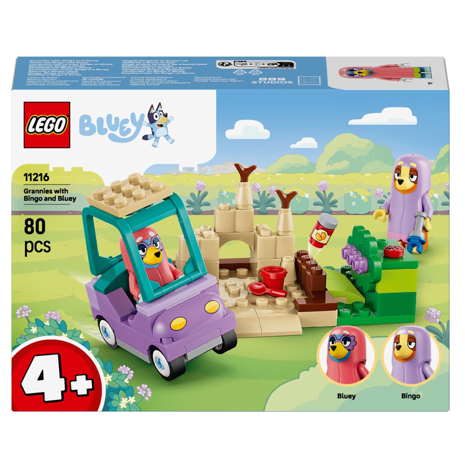 LEGO Bluey As Avozinhas com Bingo e Bluey em cena divertida