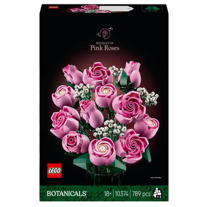 Lego Botanicals Buquê de Rosas Cor-de-rosa em jarra como decoração elegante