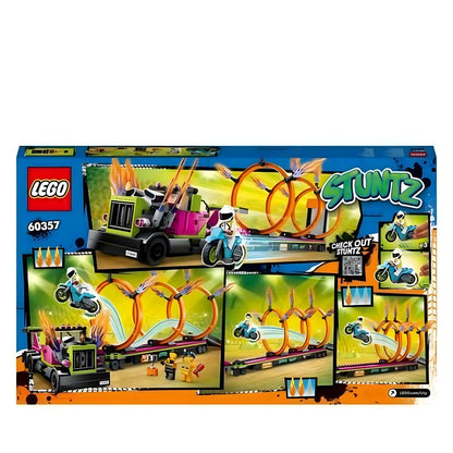 LEGO City stunt bike and minifigures from set 60357