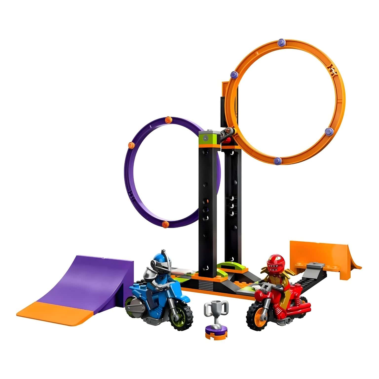 LEGO City Stuntz com anel duplo giratório e rampas