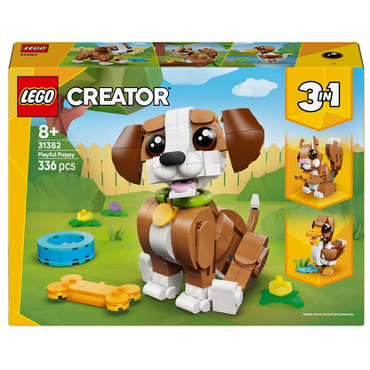 Lego Creator Adorable Animals Playful Puppy 3-in-1 set with buildable puppy