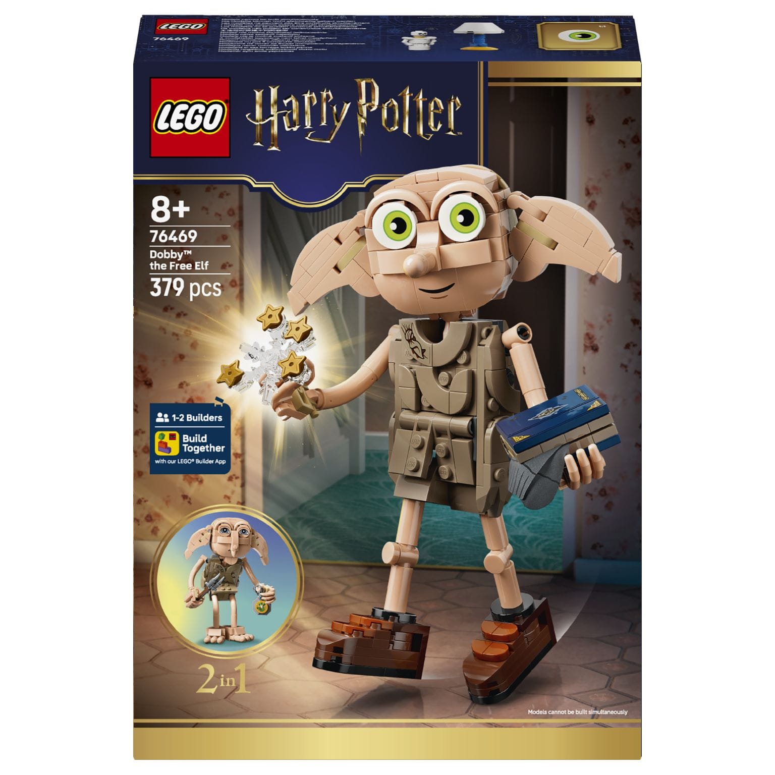 LEGO Harry Potter Dobby, o Elfo Livre, figura construída para brincar e expor