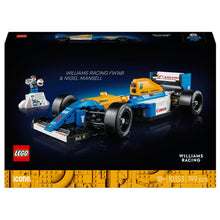 LEGO Icons Williams Racing FW14B e Nigel Mansell em destaque