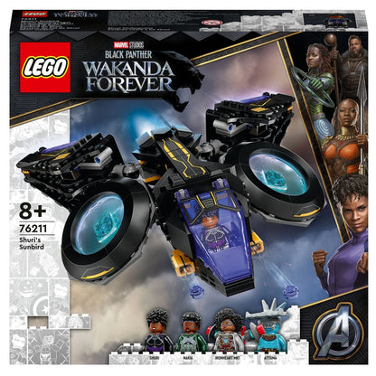 Lego Marvel Shuri's Sunbird with Wakanda ship and minifigures