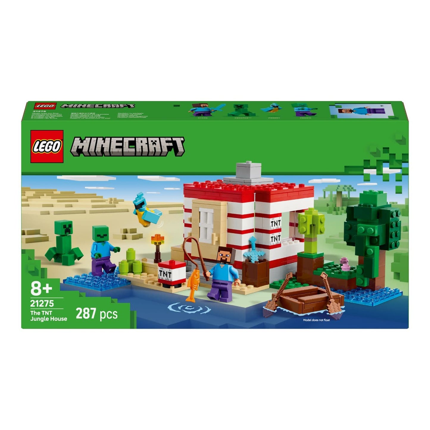 LEGO Minecraft A Casa TNT da Selva em vista principal