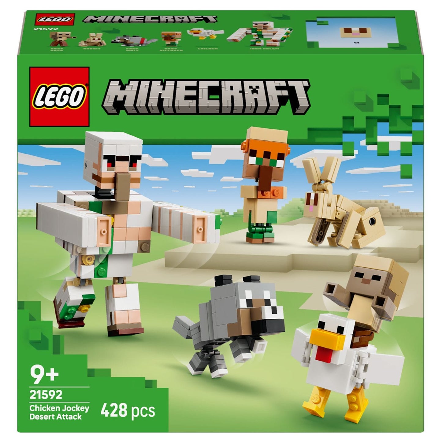 LEGO Minecraft Jóquei da Galinha com ataque no deserto