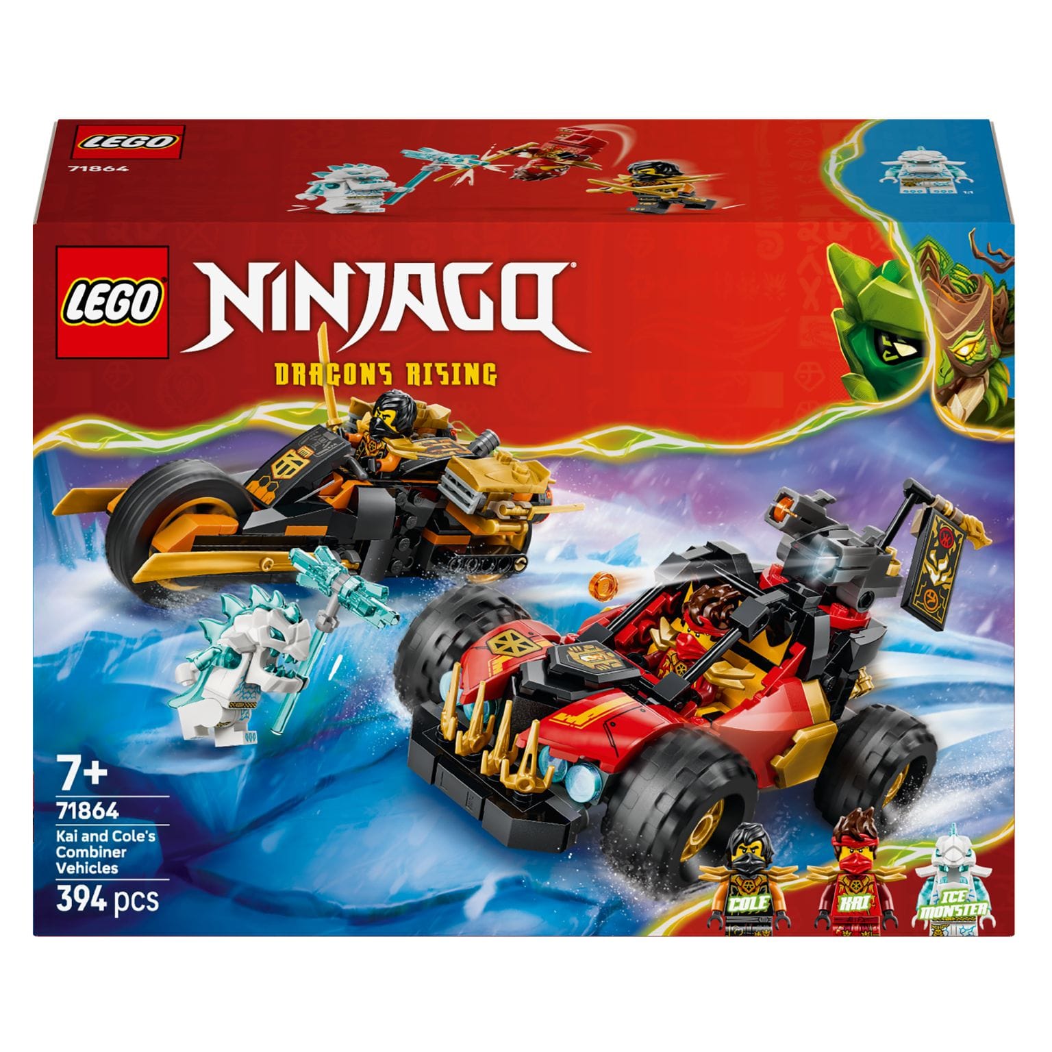 LEGO NINJAGO Veículos Combinadores do Kai e do Cole para missões ninja