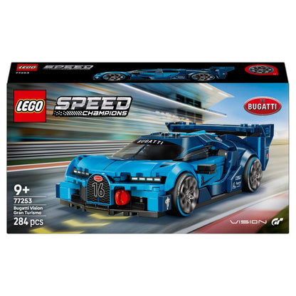 LEGO Speed Champions Bugatti Vision GT blue hypercar with pilot figure