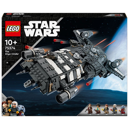LEGO Star Wars The Onyx Cinder spaceship with minifigures on a mission