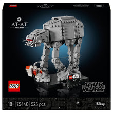 Lego Star Wars AT-AT modelo cinzento com base de exposição