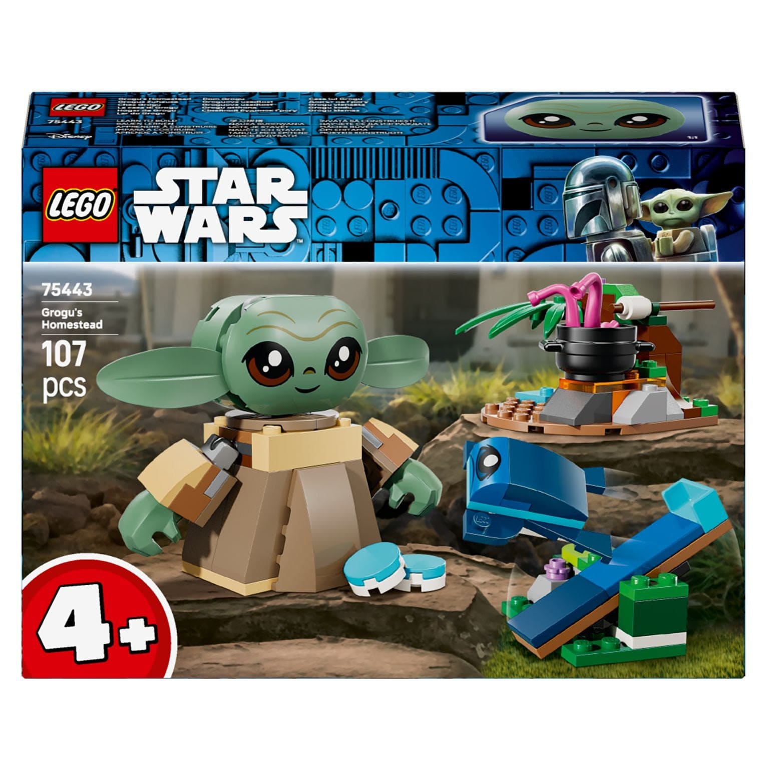Lego Star Wars Lar do Grogu com figura do Grogu e cenário de lar