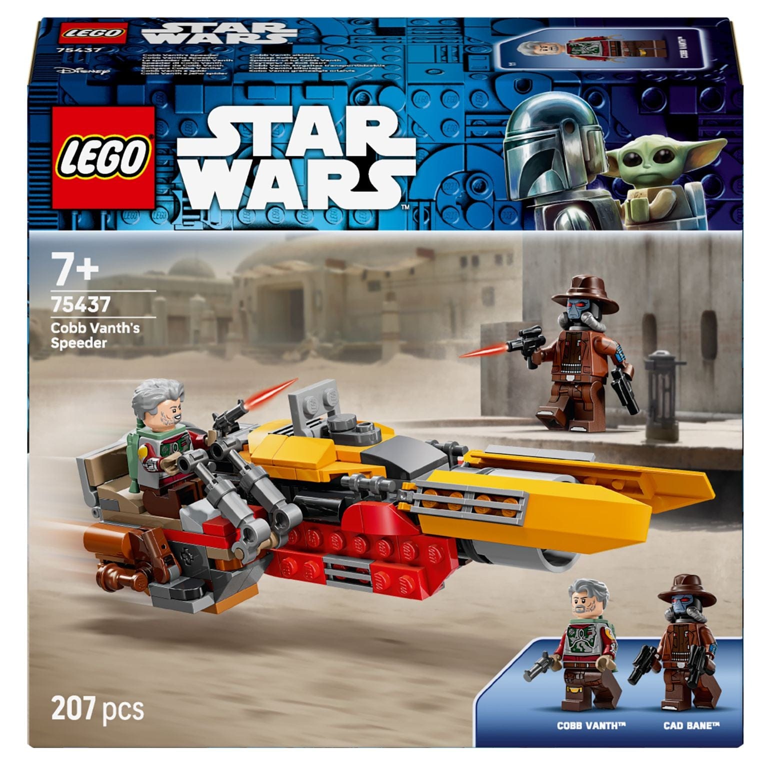 Lego Star Wars Speeder de Cobb Vanth com personagens para aventuras no deserto