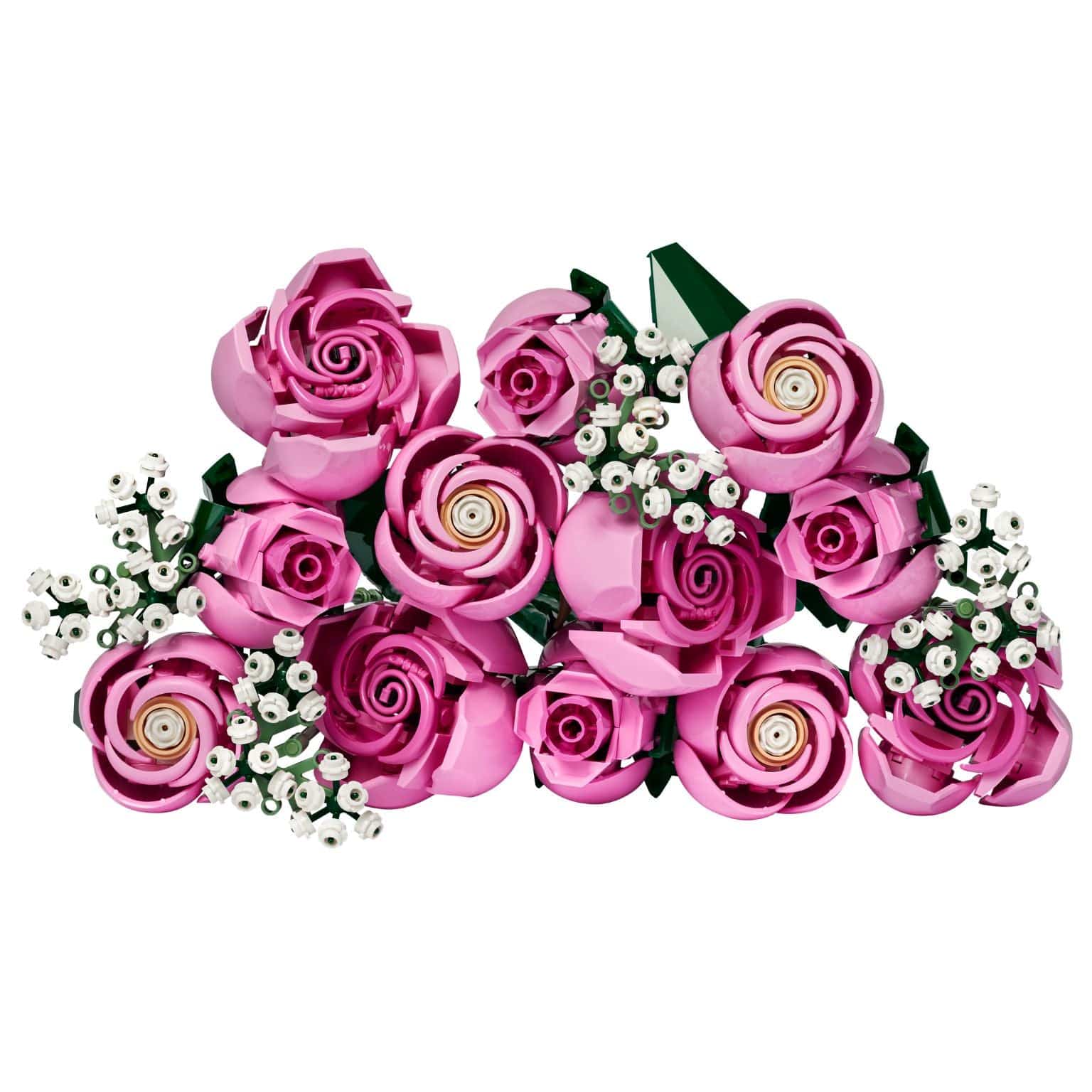 Lego Botanicals Buquê de Rosas Cor-de-rosa em jarra como decoração elegante