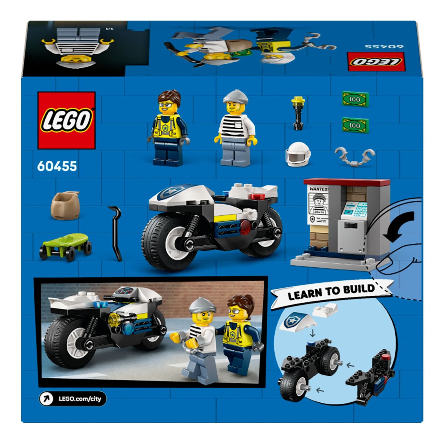 LEGO City Perseguição com Mota da Polícia vista adicional 3