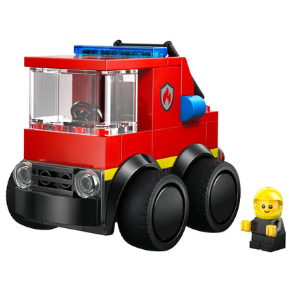 Lego City Fire Truck with mini-figure in red rescue vehicle