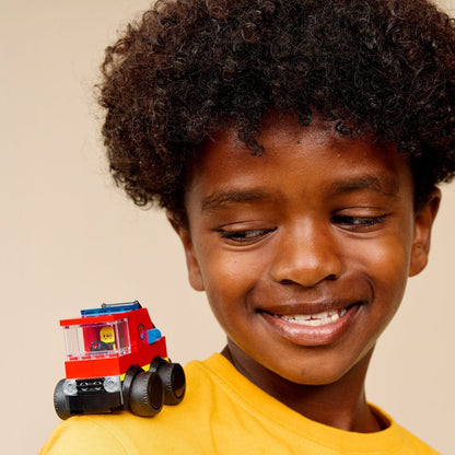 Lego City Fire Truck with mini-figure in red rescue vehicle