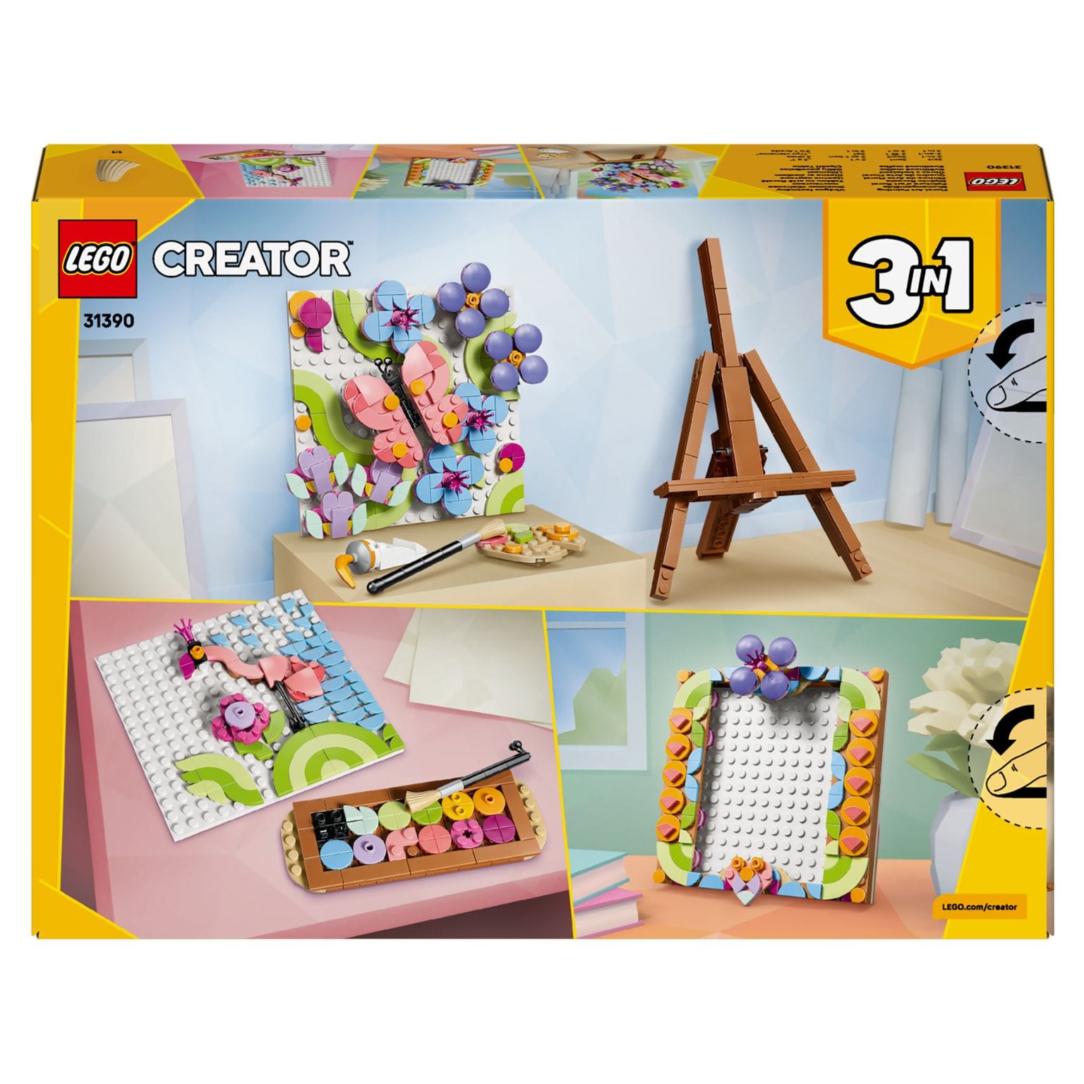 LEGO Creator Quadro de Decoração com Arte Floral em detalhe