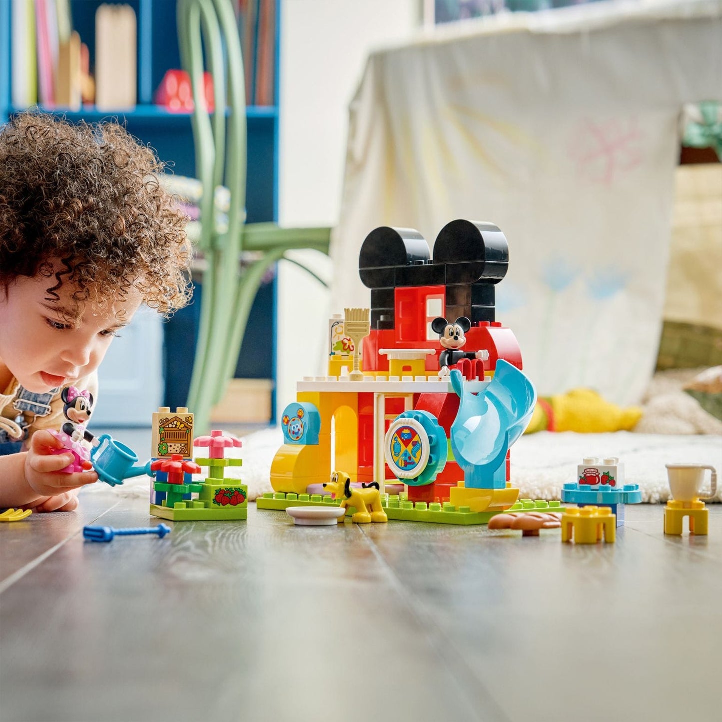 Lego Duplo A Casa do Mickey Mouse com a Minnie e o Pluto com escorrega e personagens Disney