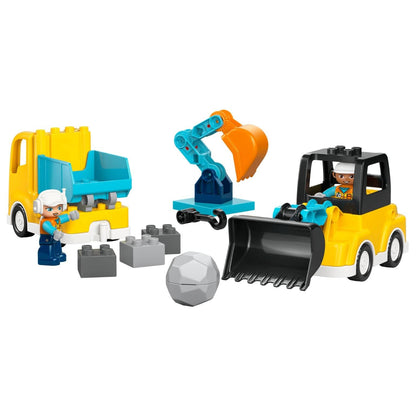 Lego Duplo 3-in-1 Construction Vehicles with truck, excavator, and DUPLO pieces for play