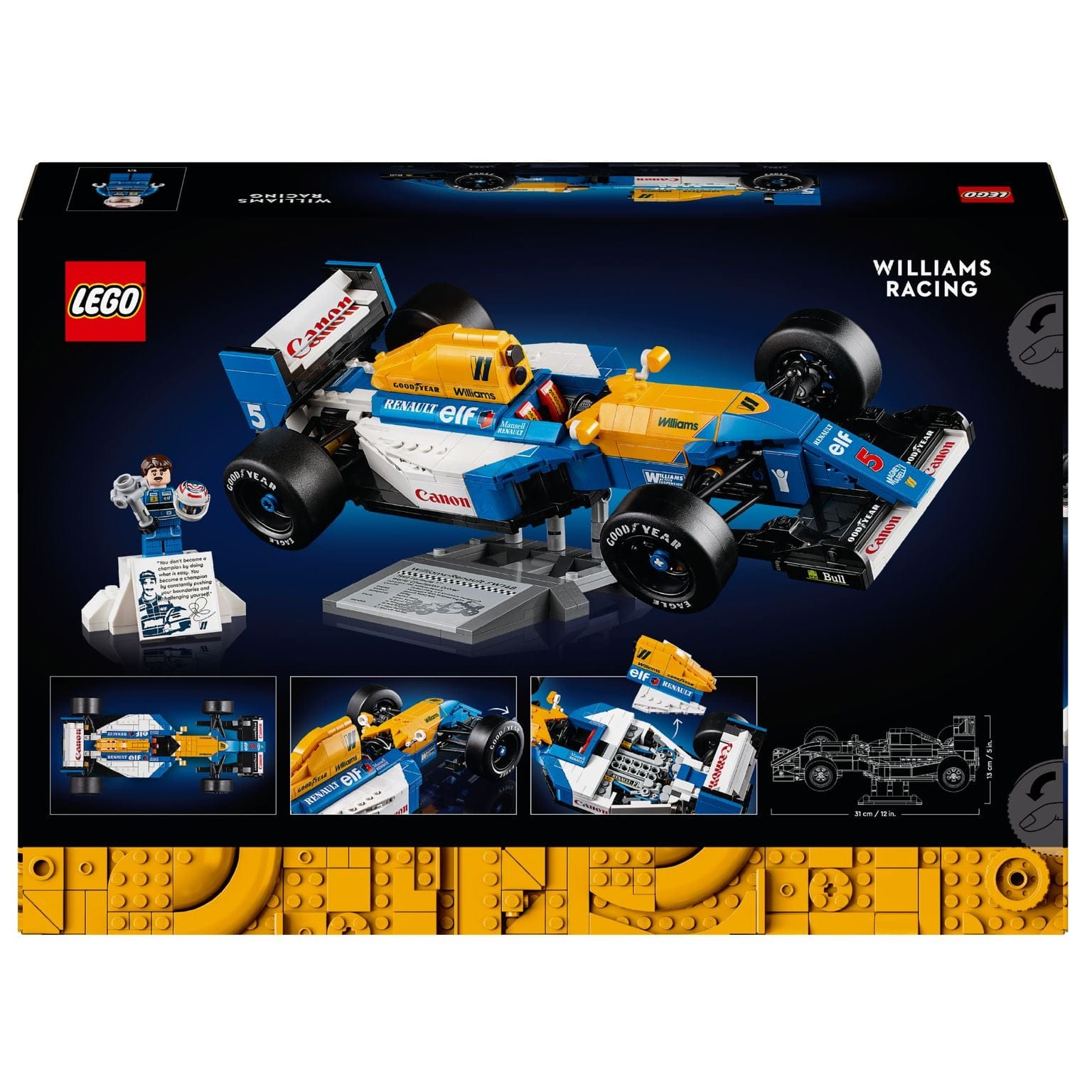LEGO Icons Williams FW14B com imagem complementar