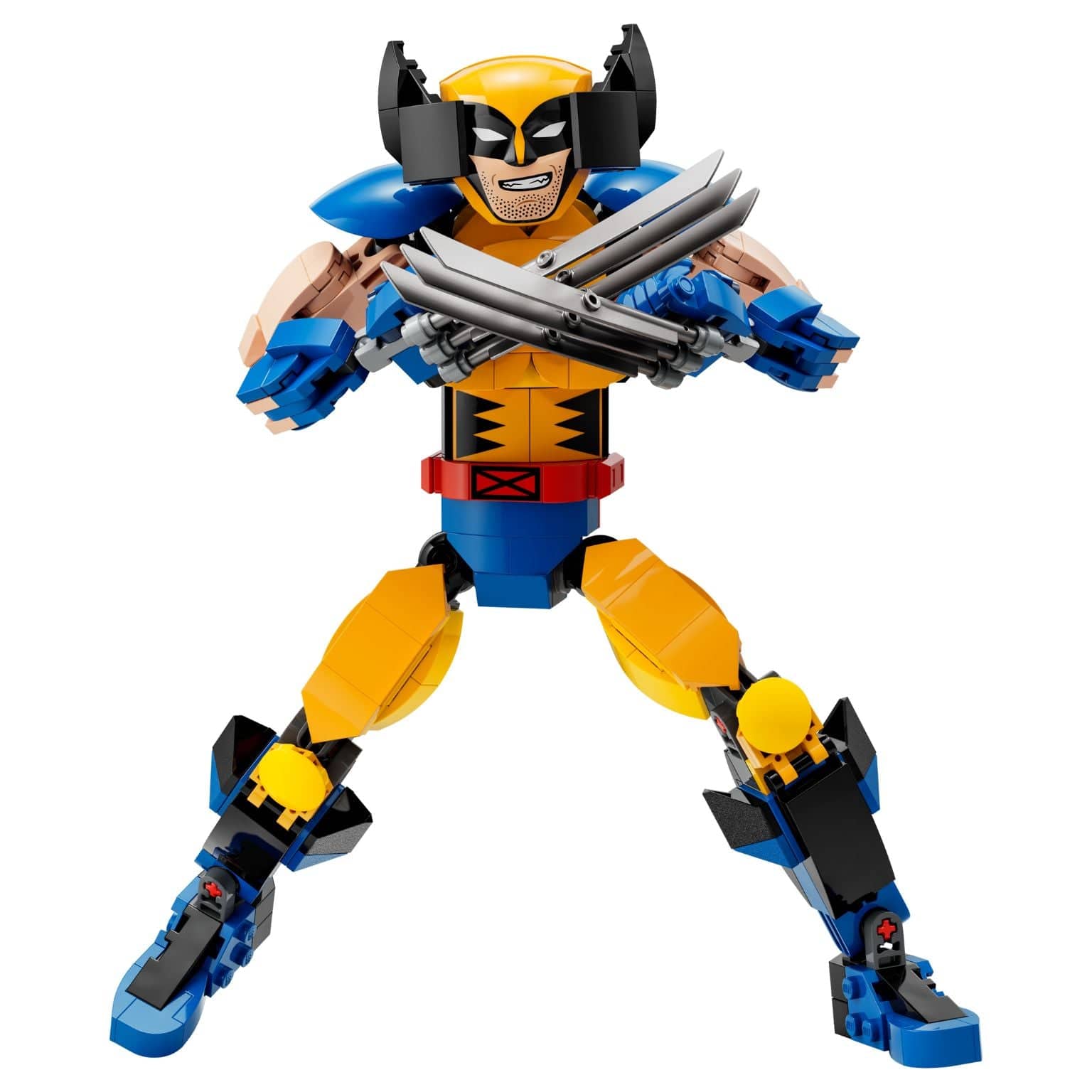 Figura de Construção de Wolverine LEGO Marvel em pose de ação com garras