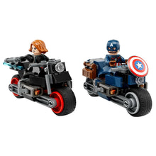 Lego Marvel Motos de Viúva Negra e Capitão América com duas motos e minifiguras em ação