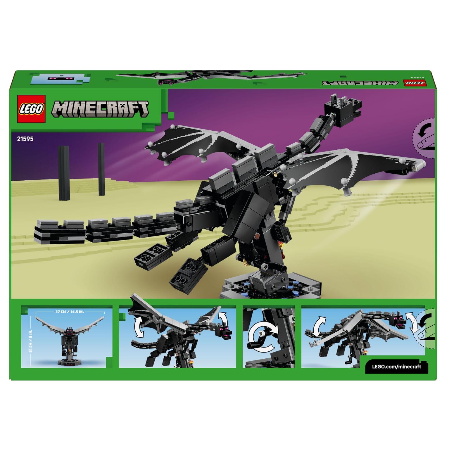 LEGO Minecraft O Dragão Ender para brincadeira estratégica e criativa