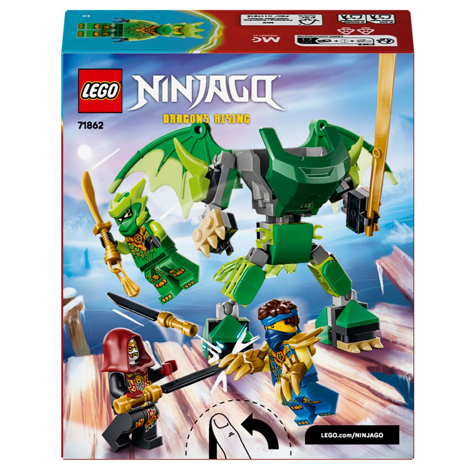 Ação ninja com LEGO Ninjago Robô Dragão do Lloyd
