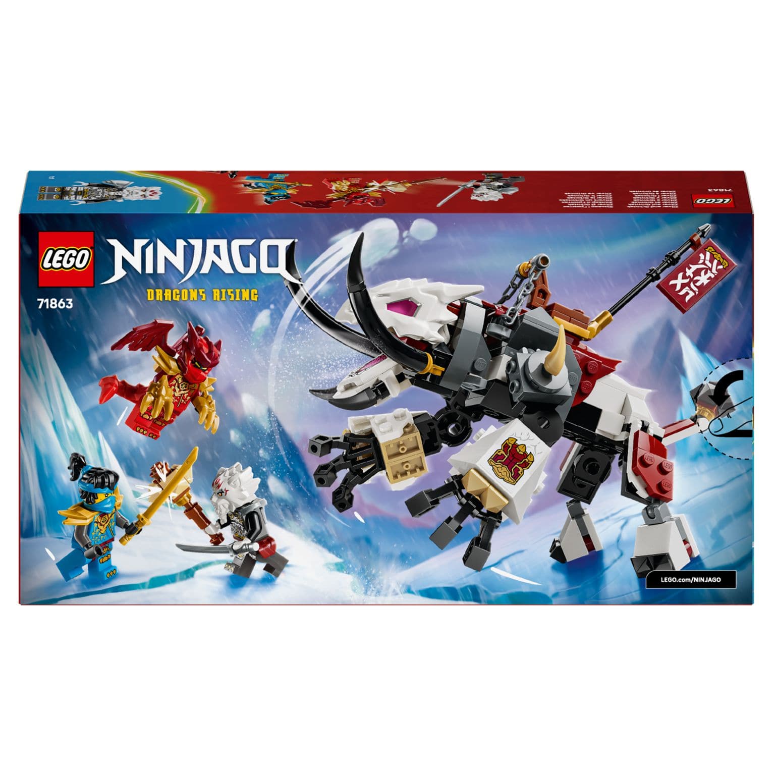 LEGO NINJAGO Zilvar e Grimtak para batalhas imaginárias com dragões