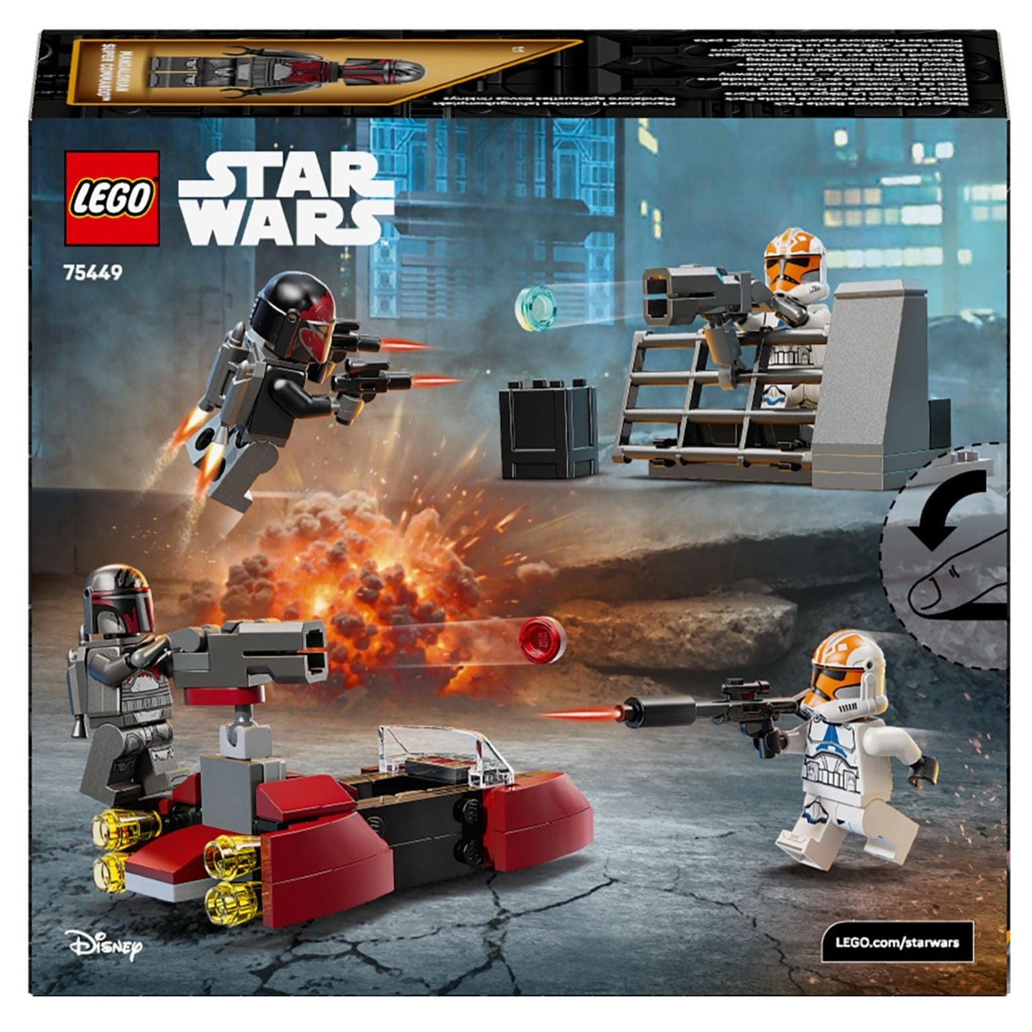 Lego Star Wars Pacote de Combate do Cerco de Mandalore com figuras e cenário de batalha