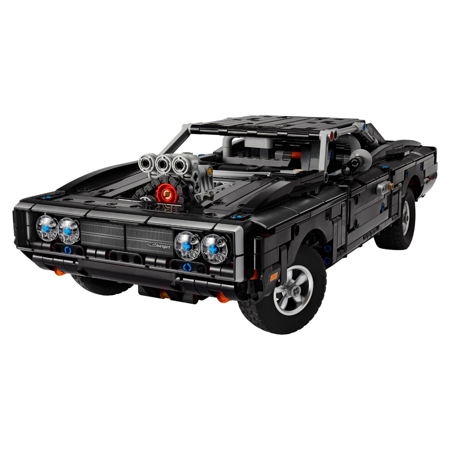 LEGO Technic Dodge Charger R/T montado em exposição