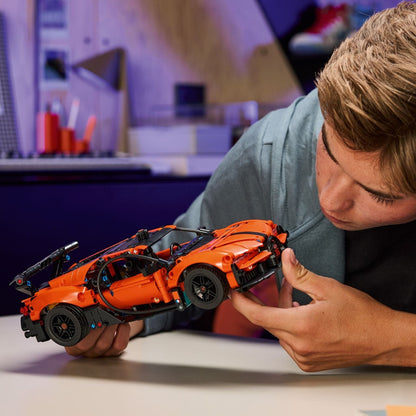 Lego Technic Bugatti Chiron Pur Sport orange hypercar buildable model supercar style