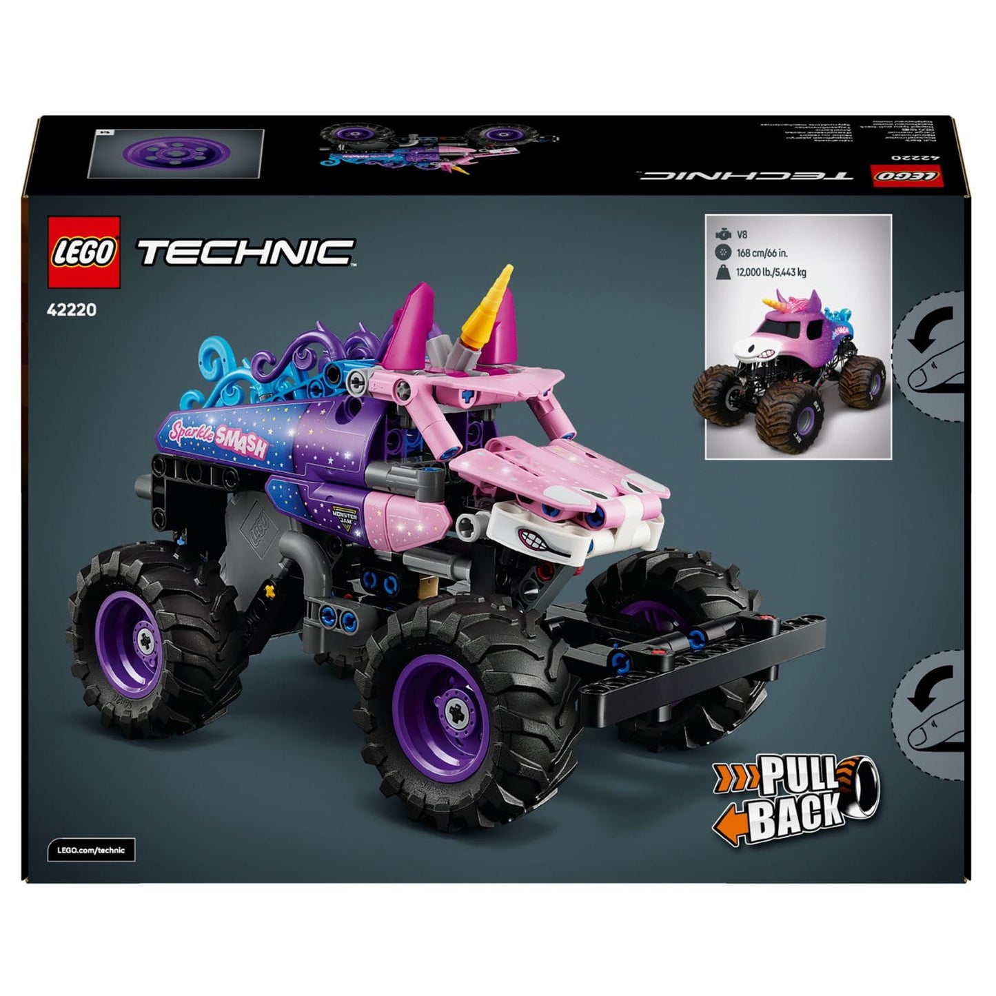 LEGO Technic Pull-back Monster Jam Sparkle Smash vista adicional 3