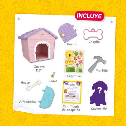 Little Live Pets Mini Surprise Dog House with house, adoption accessories and mystery dog