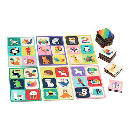 Rainbow Wooden Animal Lotto ideal for family learning