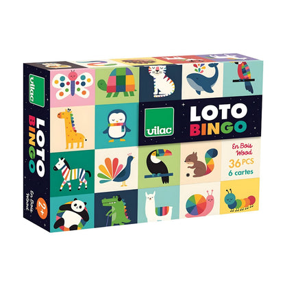 Rainbow Wooden Animal Lotto for color and animal association